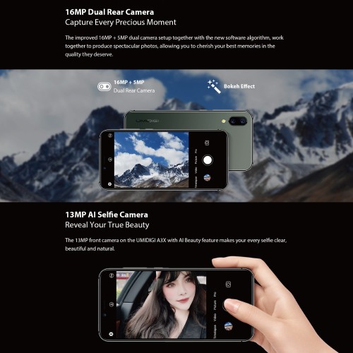 Smartphone UMIDIGI A3X(MODEL JP) (3GB/16GB) - Factory Unlocked